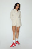 Striped Oversized Shirt - Beige