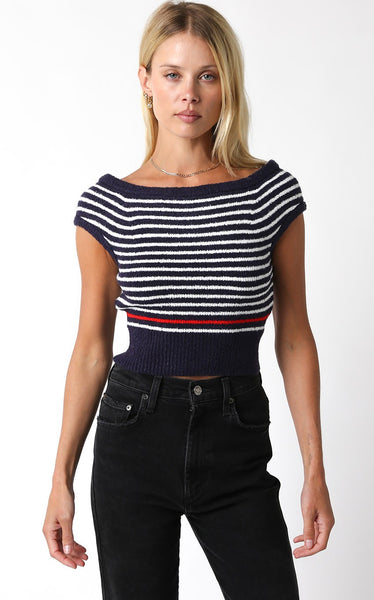 Lucy Sweater Top - Navy