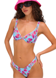 Floral Stems Underwire Bikini Top