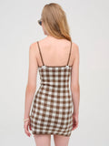 Gingham Knit Mini Dress