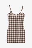 Gingham Knit Mini Dress