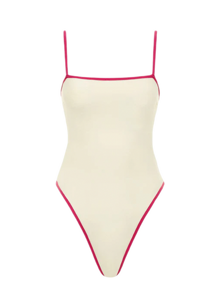 Jacelyn One Piece - Binded Cream Raspberry