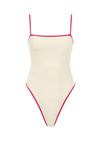 Jacelyn One Piece - Binded Cream Raspberry