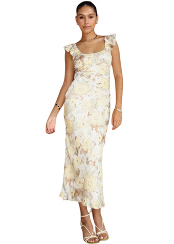 Blooming Floral Satin Maxi