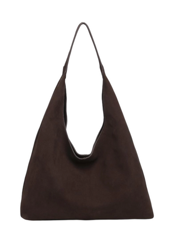 Slouch Chocolate Suede Bag