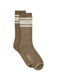 Malissa Plush Wide Rib Sock - Mink Taupe Marl