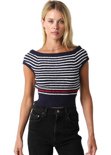 Lucy Sweater Top - Navy