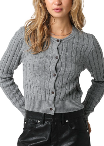 Kassidy Cardigan - Heather Grey