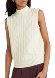 Joilette Roll Neck Vest - Egret