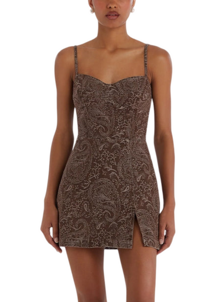 Taylor Skort Romper - Brown Paisley