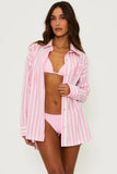 Cassidy Top - Pink Prism Stripe