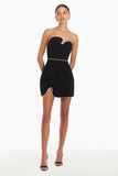 Strapless Puzzle Mini Dress - Black/White