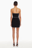 Strapless Puzzle Mini Dress - Black/White