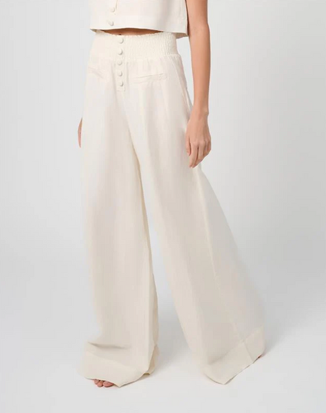 Button Front Palazzo Pant