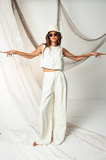 Button Front Palazzo Pant