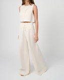 Button Front Palazzo Pant