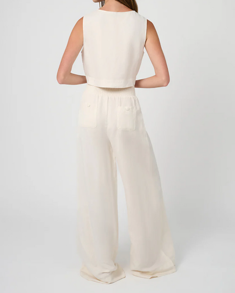 Button Front Palazzo Pant