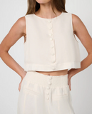 Boxy Linen Boatneck Top