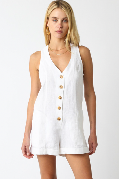 Scarlett Romper - White