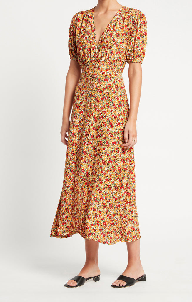 Faithfull The Brand Bellavista Midi Dress | VIDA MOULIN