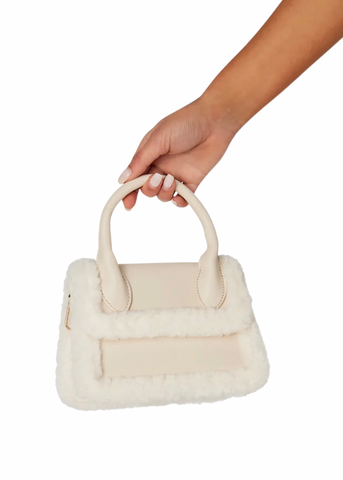 Teddy Cross Body Bag - Cream