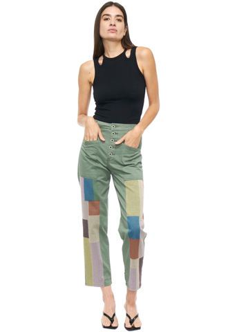 Tammy High Rise Trouser - Colonel Rainbow